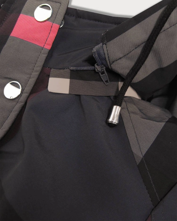 DWUSTRONNA KURTKA DAMSKA GRAFITOWO-CZARNA (W655BIG)