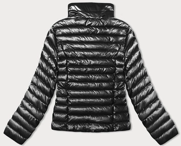 Pikowana kurtka damska ze stójką czarna (16M9110-392)