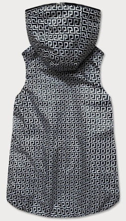 Rozkloszowany dwustronny bezrękawnik damski szary (b8006-70)