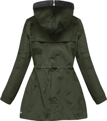 DWUSTRONNA KURTKA Z KAPTUREM KHAKI (W640)