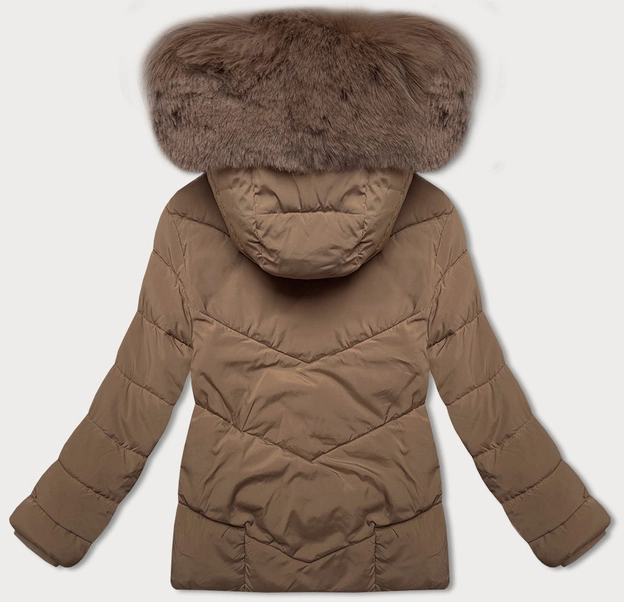 Luźna przejściowa kurtka damska bombka J Style ciemny beżowy (16M9181-84)