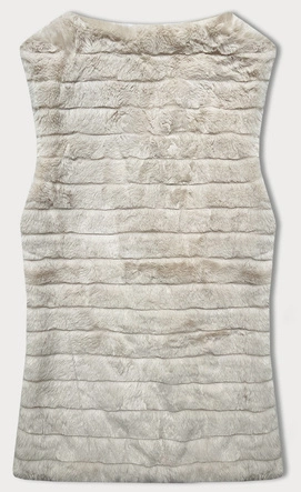 Futrzana kamizelka na podszewce ecru (2114)