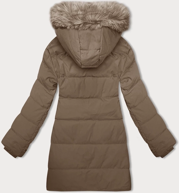 Zimowa kurtka damska z kapturem J Style beżowa (16M9099-62)
