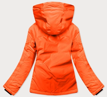 DAMSKA KURTKA ZIMOWA NARCIARSKA NEONOWO POMARAŃCZOWA (HH012-48)