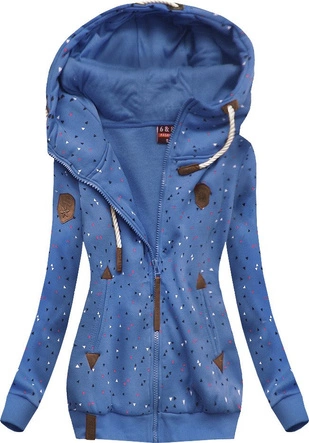 BLUZA W KOLOROWE TRÓJKĄTY NIEBIESKA (1921)