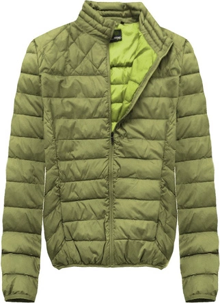 MĘSKA PIKOWANA KURTKA OLIWKOWA (78LJ)