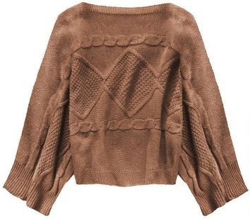 SWETER A'LA WEŁNIANY KARMELOWY (161/1ART)