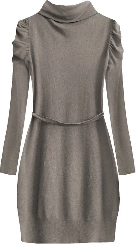 DŁUGI SWETER Z GOLFEM KAKAOWY (1134)