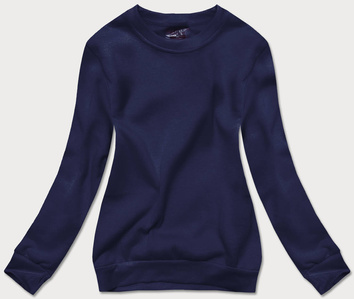 Bluza dresowa damska ze ściągaczami granatowa (w01-66)