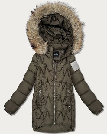Kurtka zimowa damska z kapturem Goodlookin khaki (KK60564)