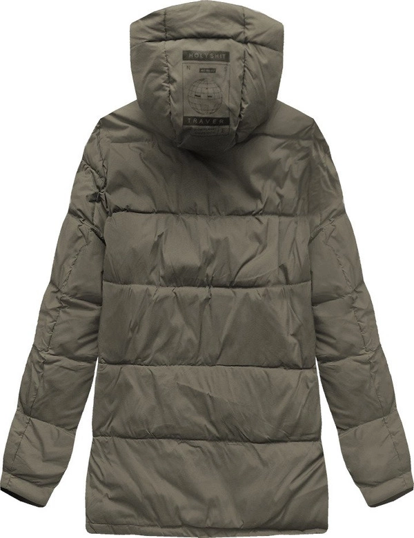 KURTKA ZIMOWA Z PUCHEM NATURALNYM KAKAOWA (5011)