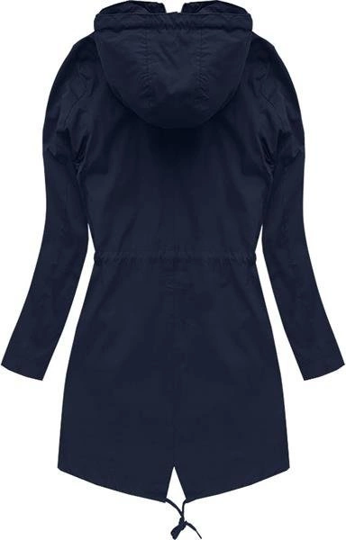 GRANATOWA PARKA OVERSIZE Z KAPTUREM (1450B)