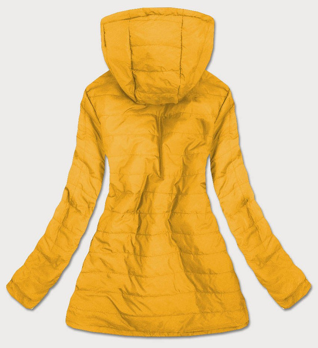 DWUSTRONNA KURTKA PARKA DAMSKA GRANATOWO-ŻÓŁTA (W657)