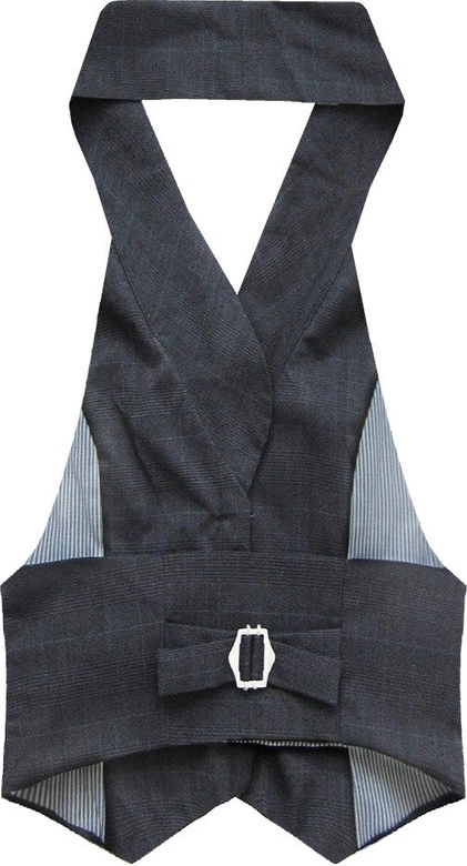 KRÓTKA ELEGANCKA KAMIZELKA GRAFITOWA (1225/1)