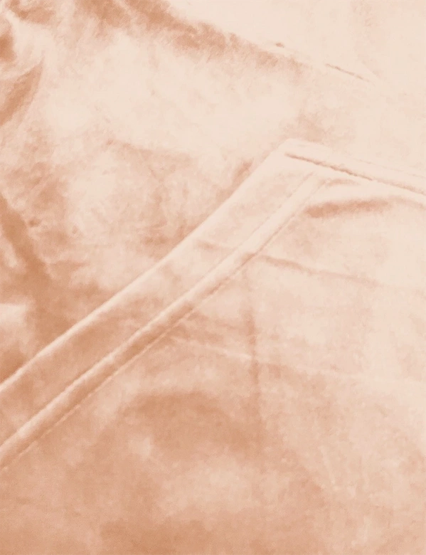 Welurowy dres damski z rozpinaną bluzą brzoskwiniowy (8C1176-150)