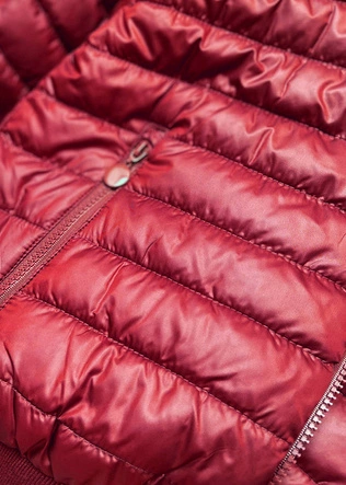 DWUSTRONNA KRÓTKA KURTKA DAMSKA ZIMOWA BORDOWA (H1032-25)