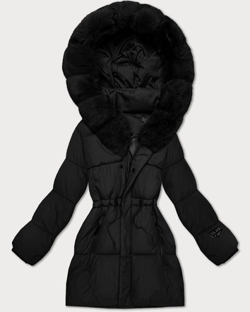 Zimowa kurtka damska z kapturem S'West czarna (B8550-1)