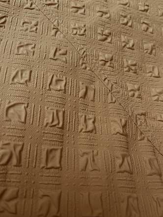 Dwustronny płaszcz damski z paskiem camel (WD202307)