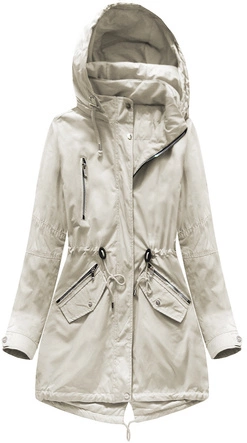 DWUSTRONNA PARKA Z KAPTUREM BEŻOWA (W0233)