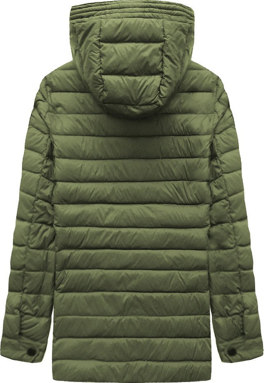 MĘSKA KURTKA Z PUCHEM NATURALNYM KHAKI (YR094)