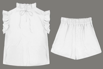 Zwiewny komplet letni biały (762ART)