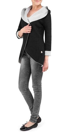 NARZUTKA BLUZA SWEETISSIMA CZARNO-SZARA (8103-6)