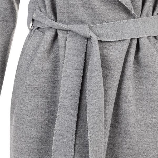 PŁASZCZ Z PASKIEM WATERFALL SZARY (8118)