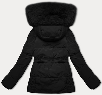 Przejściowa kurtka z paskiem J Style czarna (16M9183-392)