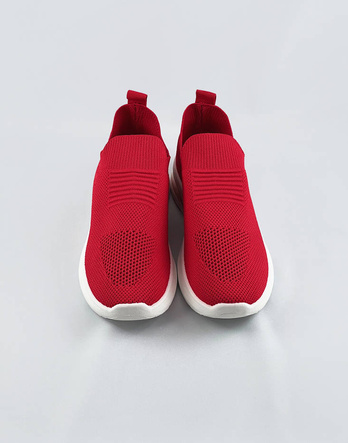 Wsuwane sportowe buty damskie czerwone (ldh886)