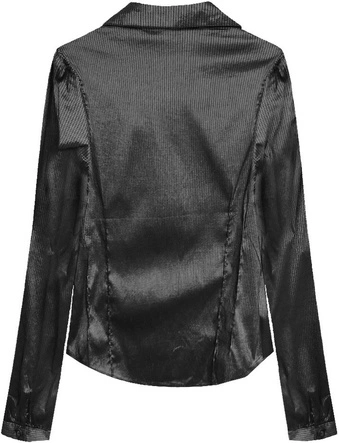 BŁYSZCZĄCA KOSZULA CZARNO-SREBRNA (1007/1)