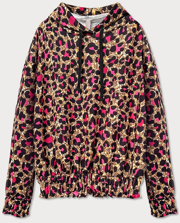 BLUZA DAMSKA ZE ŚCIĄGACZAMI PANTERKA (655ART)