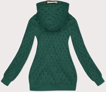 Wzorzysta bluza damska turkusowa (2304)