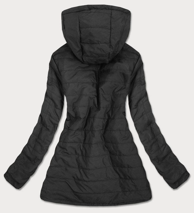 DWUSTRONNA KURTKA PARKA DAMSKA CZARNO-BIAŁA (W657)