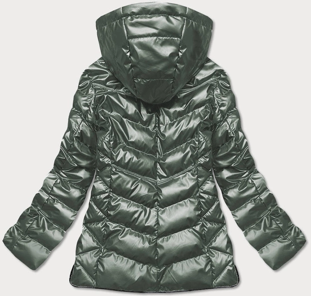 Pikowana kurtka przejściowa zielona (br9790-10)