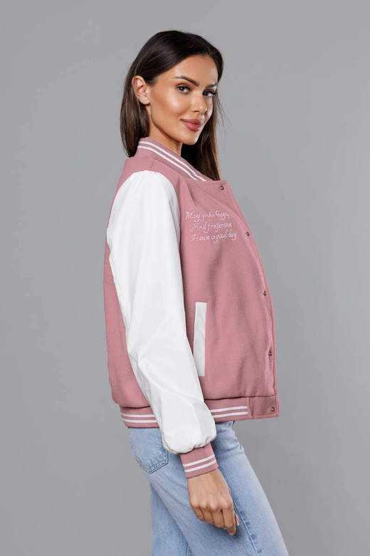 Kurtka damska bomber różowa (16M9067-46)