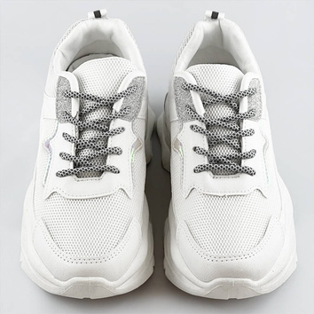 Sznurowane buty sportowe damskie białe (lu-3)