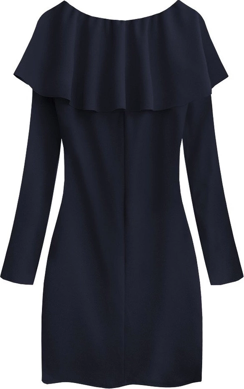 PROSTA SUKIENKA Z FALBANĄ GRANATOWA (540ART)