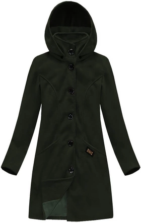 PŁASZCZ Z DOMIESZKĄ WEŁNY I KAPTUREM ARMY (6801)