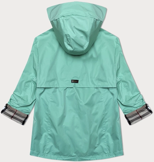 Damska wiatrówka z podwijanymi rękawami Glakate seledynowa (23258)