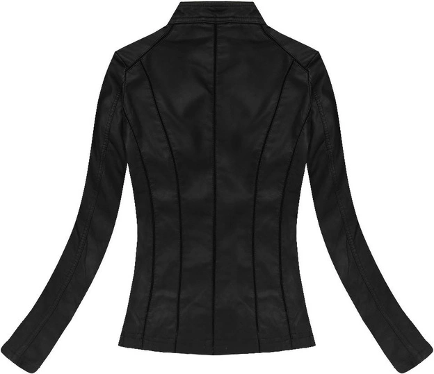 KURTKA Z PRZESZYCIAMI CZARNA (5289BIG)