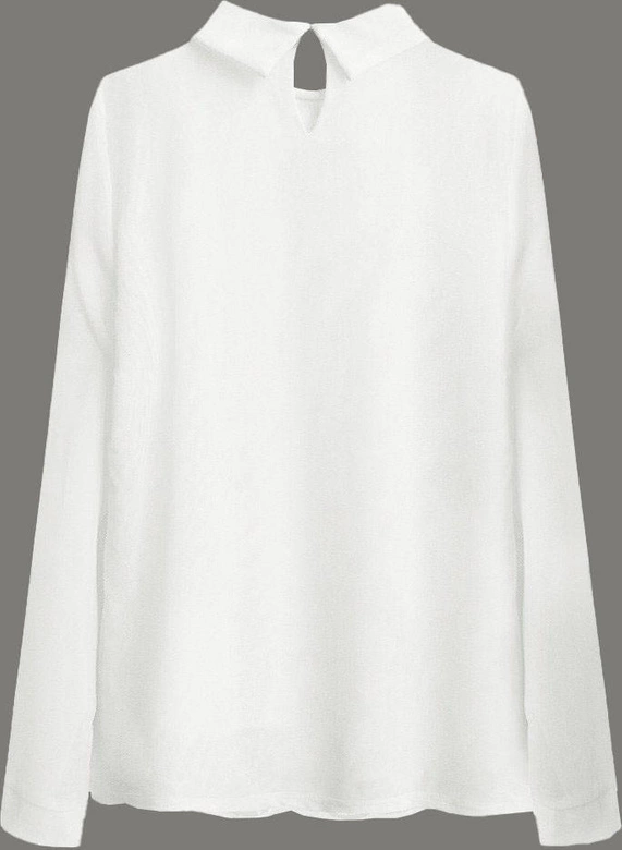 Elegancka bluzka z kołnierzykiem ecru (8521/1)