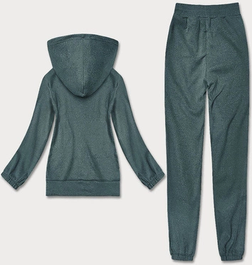 Polarowy dres damski zielony (ZCH2210)