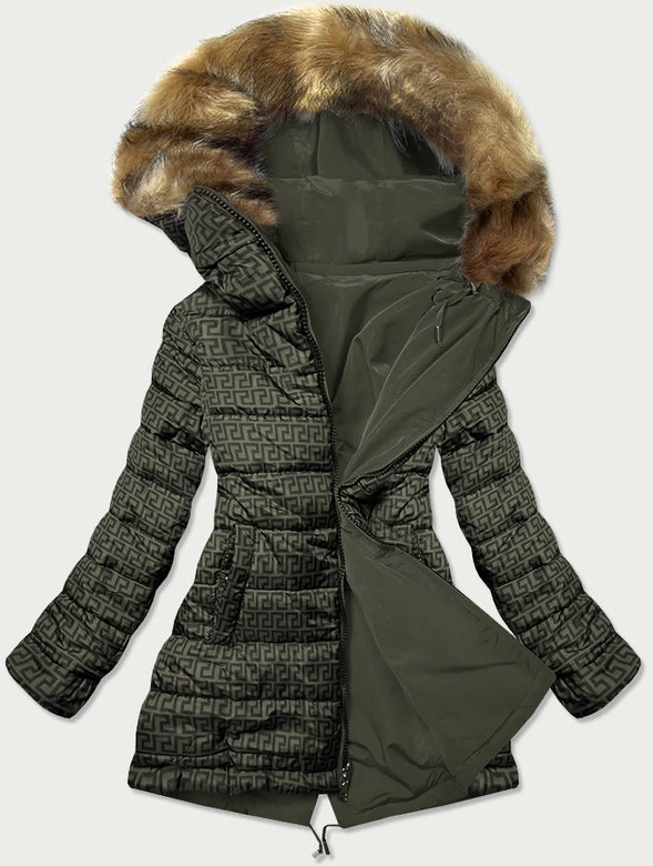 Dwustronna kurtka damska zielona (w555)