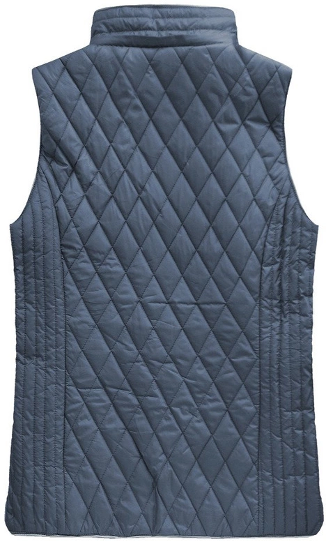 PIKOWANY BEZRĘKAWNIK Z KAPTUREM NIEBIESKI (B1066-30)