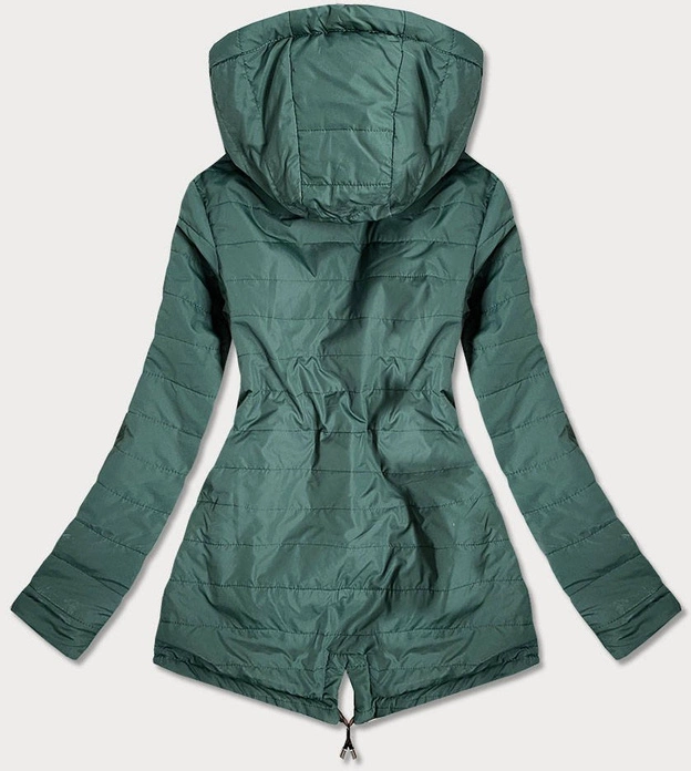 DWUSTRONNA KURTKA DAMSKA PEPITKA BRĄZOWO-ZIELONA (W506)