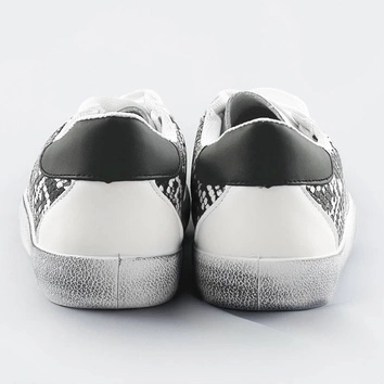 Damskie trampki z motywem zwierzęcym biało-czarny wąż (6343)