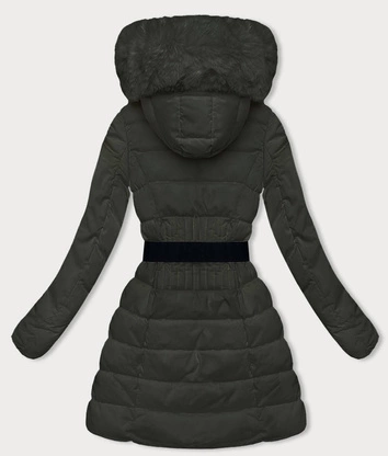 Puchowa zimowa kurtka damska army (2M-007)