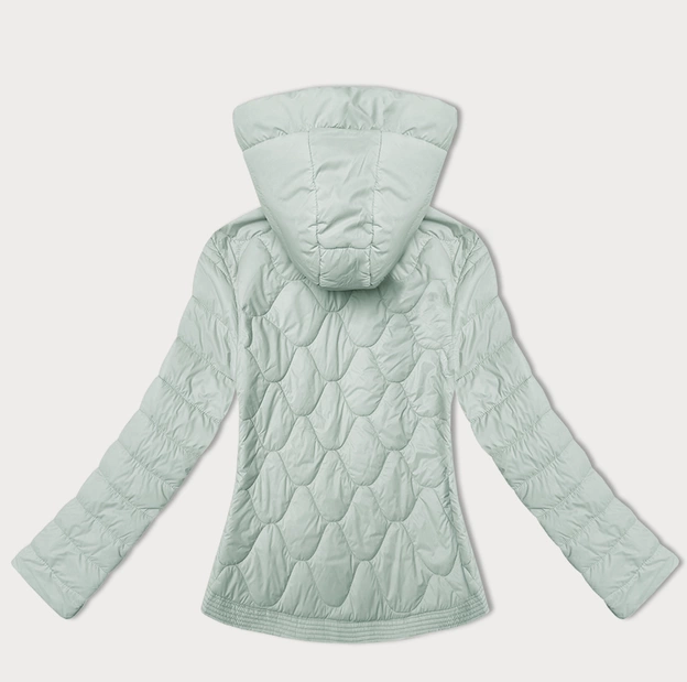 Pikowana krótka kurtka damska J Style miętowa (16M9239-156)