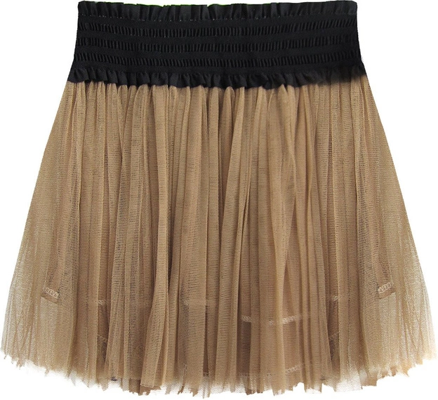 PLISOWANA SPÓDNICA MINI KARMELOWA (311ART)