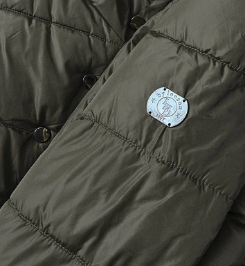 Asymetryczna kurtka damska zimowa army (m-21113)